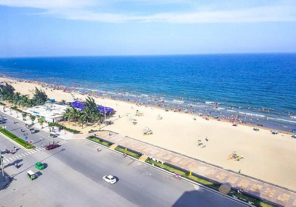 Sam Son Beach is located right in the center of the city